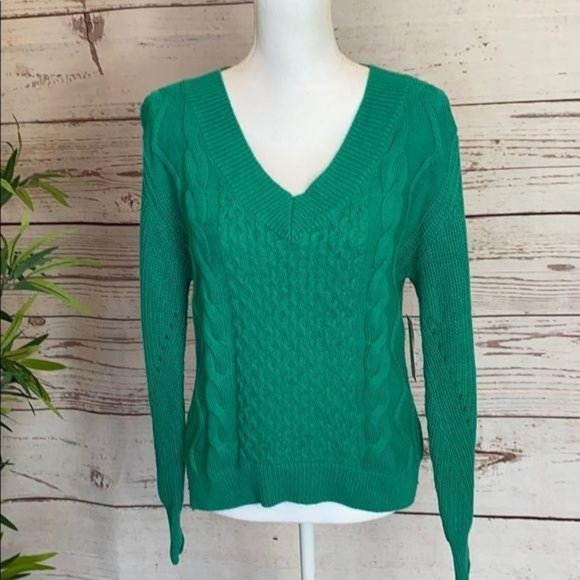 ABOUND Cable Knit V-Neck Sweater NWT - Picture 3 of 11